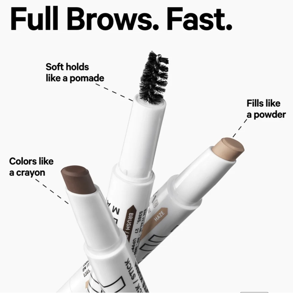🆕 KUSH Brow Shadow Stick cream-to-powder brow stick in Grind (dark brown